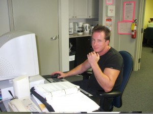 Ken at his computer