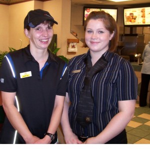 Employ-Ability Participant, Marilyn (left) with her supervisor (right)