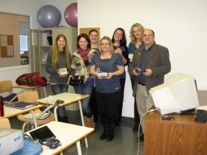 Charles Levasseur with the students from Eastern College