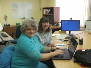 Eileen, Computer Comfort Participant, and Donna, volunteer