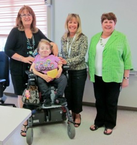 Left to Right: Laureen McCleery, Career Facilitator/Job Developer; Amelia, past Employ-Ability participant; Lissa Ward, Career Facilitator/Job Developer; Chris Wright, Employ-Ability Program Coordinator