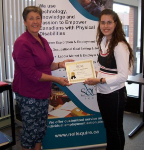 Melissa wtih Employ-Ability Facilitator, Polly Beach  Melissa wtih Employ-Ability Facilitator, Polly Beach