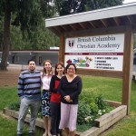 Pictured Left to Right: Greg Scott, Job Developer at the Neil Squire Society; Silviya Angelova, Working Together Participant; Laurentia Rosu, Working Together Participant; Rosie Shen, Business Administrator at the BC Christian Academy.