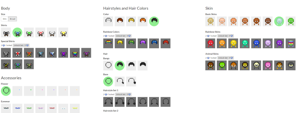 screenshots from Habitica