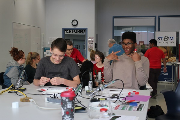 Students building LipSyncs