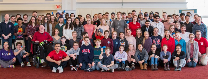 Group photo of the attendees of the Acadia University LipSync Buildathon