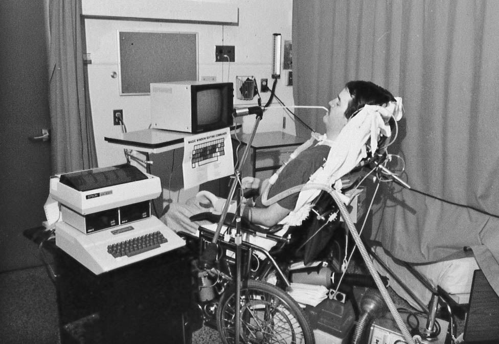 Neil Squire using a computer
