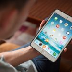 person using an iPad