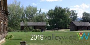 2019 Valleywide Expo banner with photo of an open green space