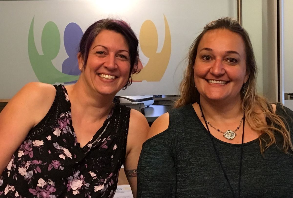 Wendy Cox, Executive Director of the Victoria Disability Resource Centre, with Gina, Working Together participant