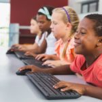 Children using computers