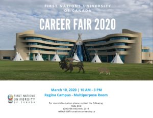 Event poster with image of campus