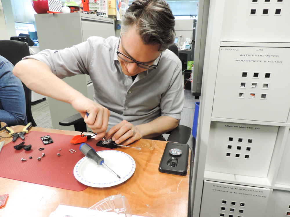 Chad working on his switch