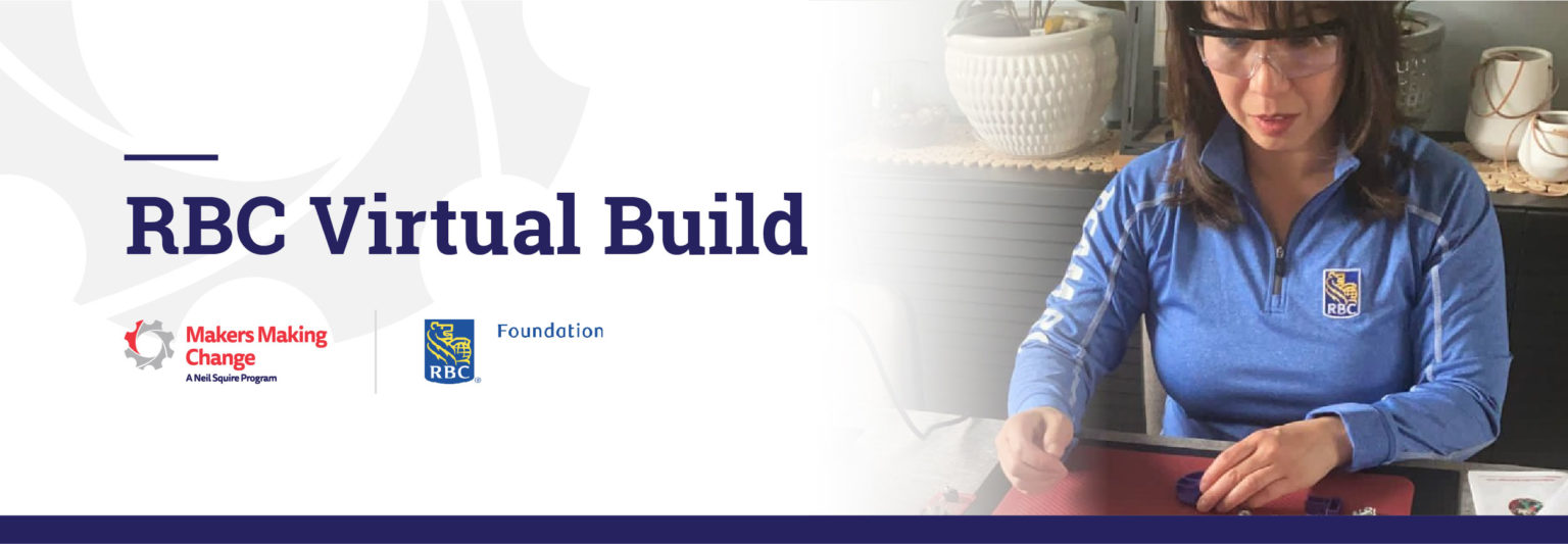 an RBC staff member building a device