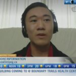 MMC volunteer Jordon Hong being interviewed on CTV
