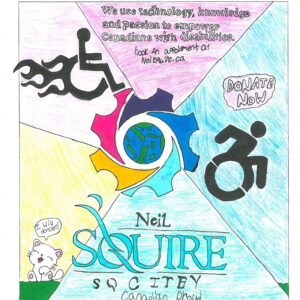 an Neil Squire ad designed by a Burnaby student