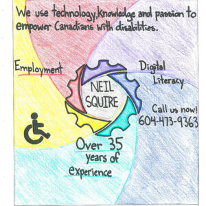 an Neil Squire ad designed by a Burnaby student