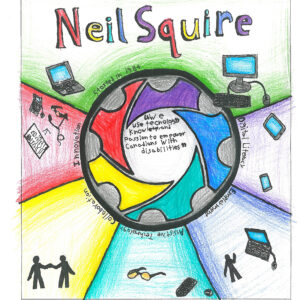an Neil Squire ad designed by a Burnaby student