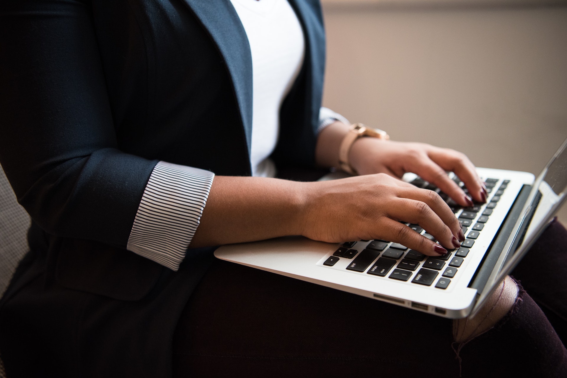 a person using a laptop