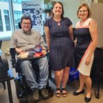 Pictured: Kevin Murphy, Director, Disability Inclusion; Courtney Cameron, Job Developer/Regional Coordinator, Makers Making Change; and Beverly Grasse, Regional Manager.