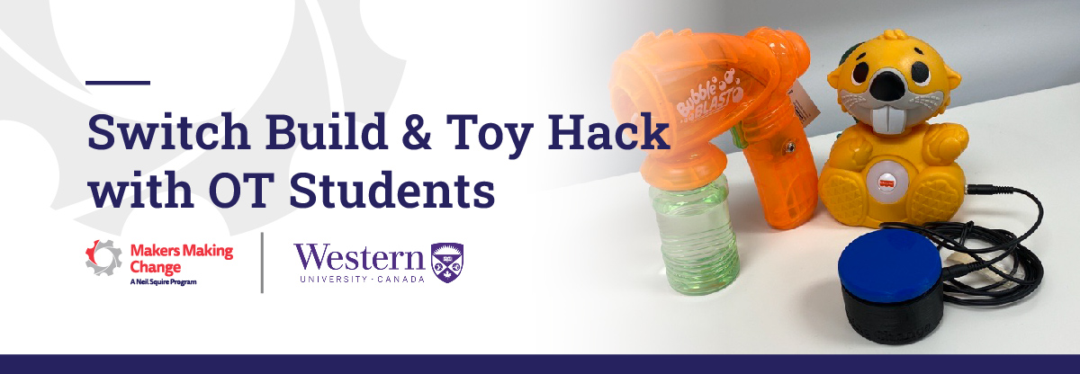 adapted toys including a beaver toy and a water gun with a switch