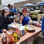 Nikki and staff serving the community