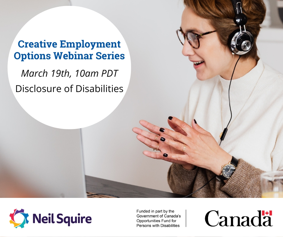 Disclosure of a Disability webinar graphic