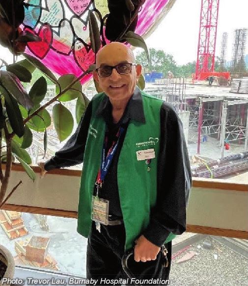 Former Computer Comfort volunteer Phil. Photo credit: Trevor Lau, Burnaby Hospital Foundation.