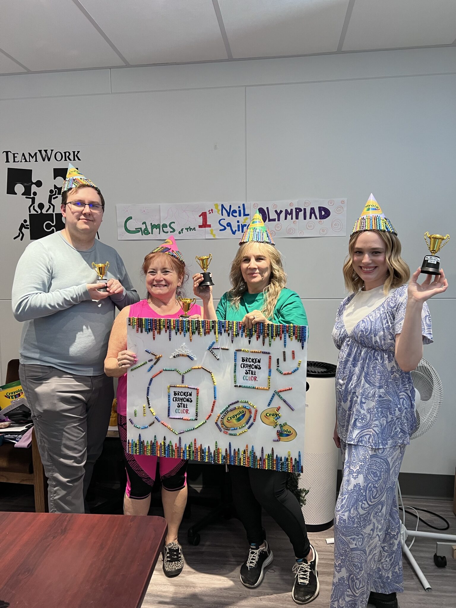 The winners, Team Broken Crayons.