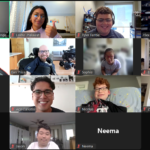 A screenshot of the Zoom session featuring all the camp participants, as well as Makers Making Change and Technology for Living staff.