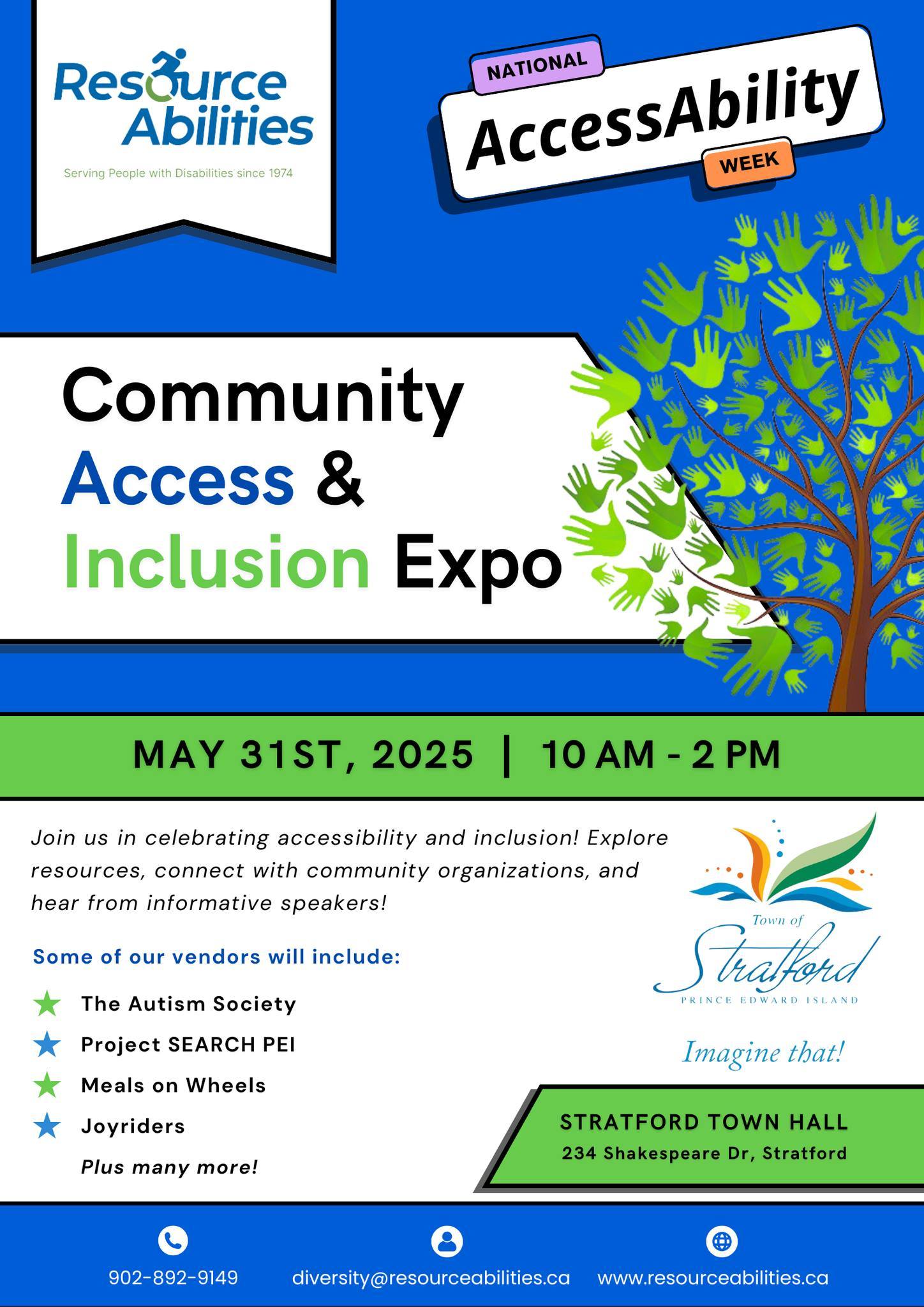An event poster for the Community Access & Inclusion Expo