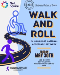 Poster for Montessori School of Regina Walk and Roll.