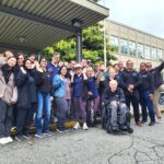 A big group of the Neil Squire Burnaby staff in front of the old office.