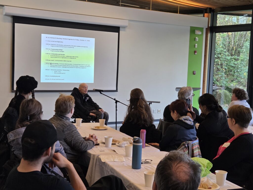 Neil Squire Executive Director Gary Birch talks at the BC SCI Network Gathering