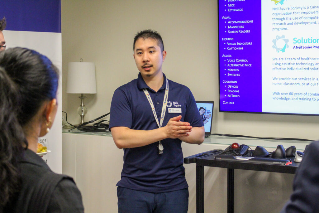 Eric doing a presentation on Solutions.