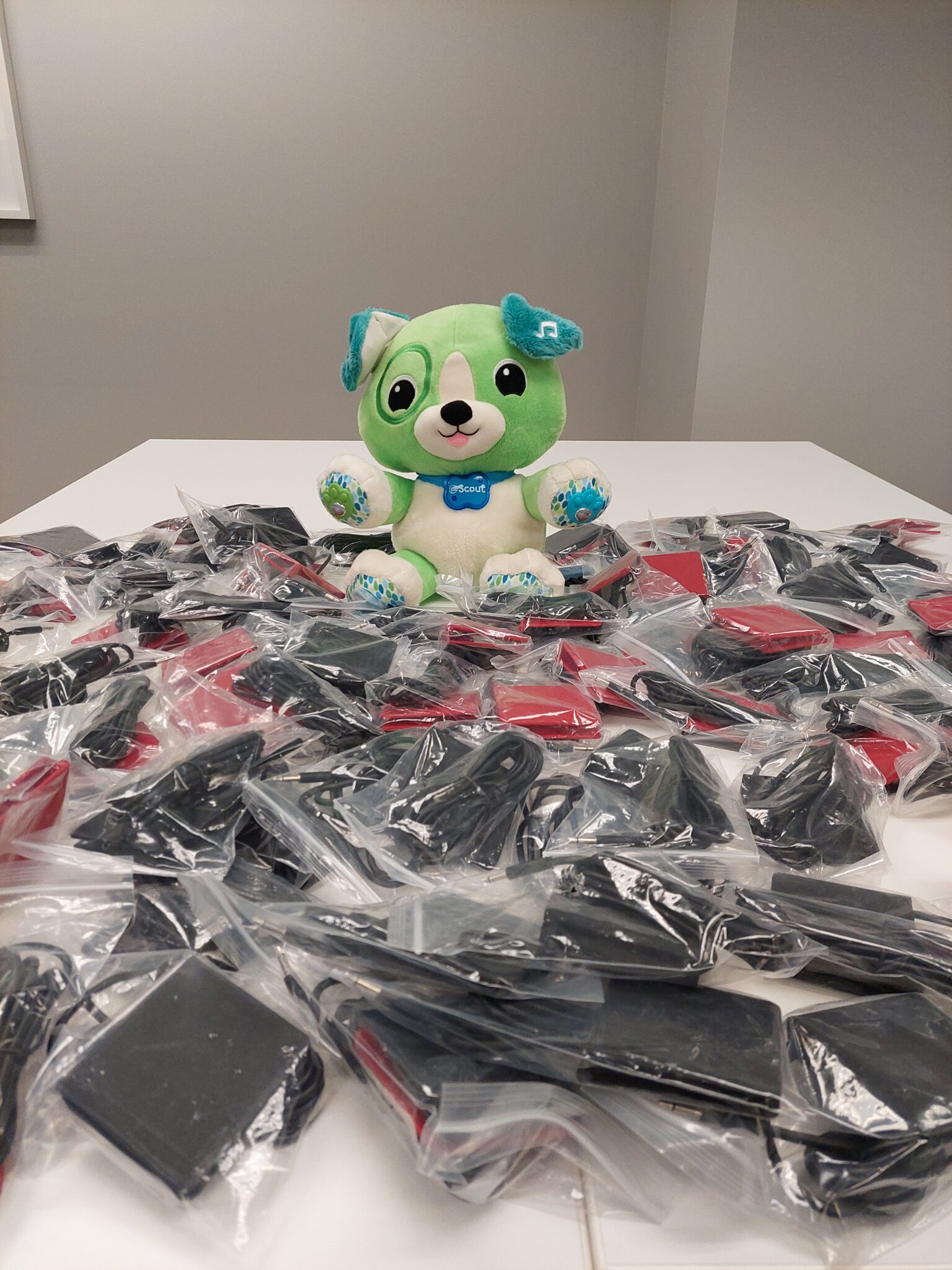 An adapted toy and the switches made at the event.