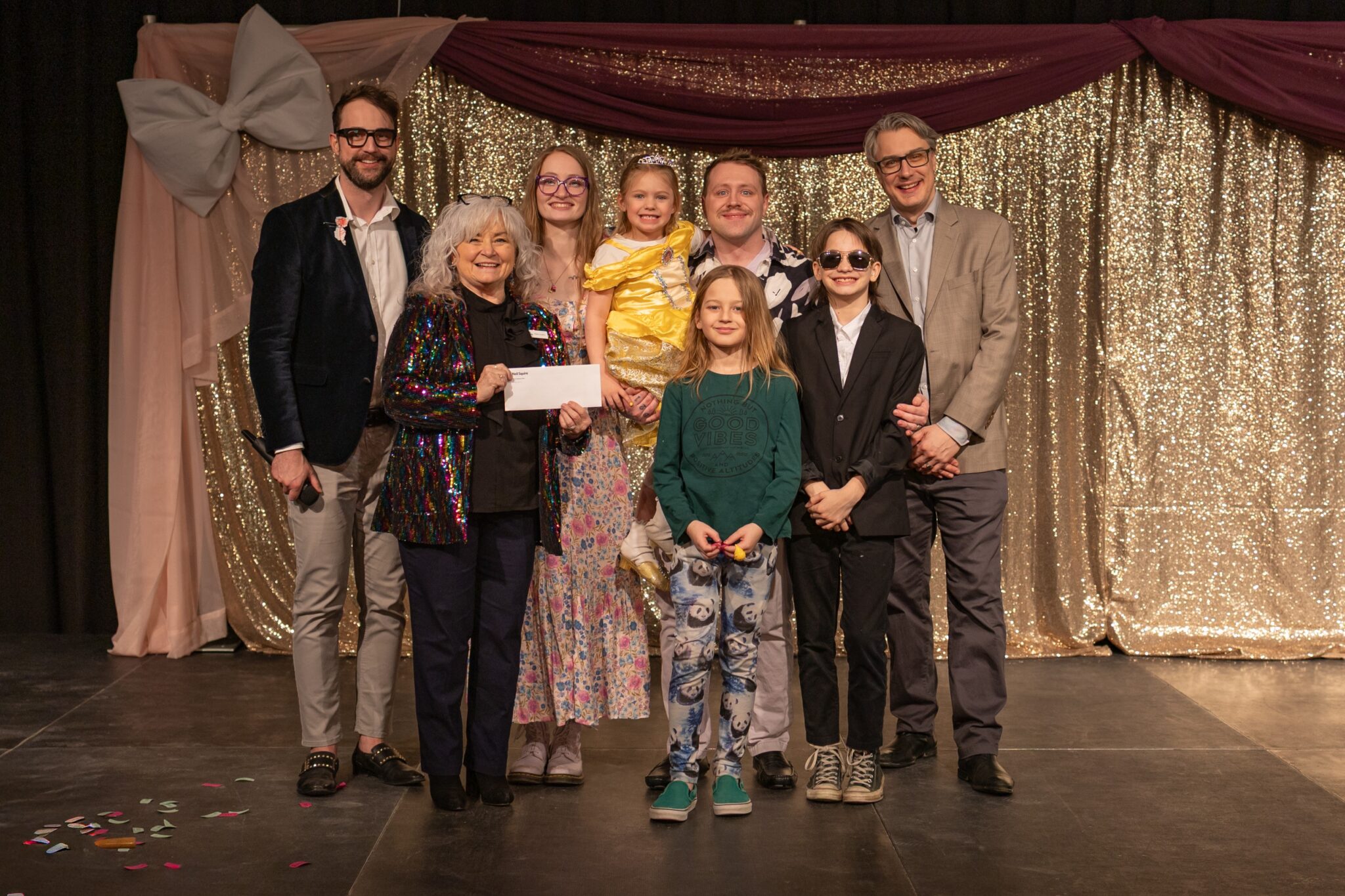 The prize winners for the Air Canada Foundation door prize draw.