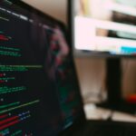 Coding being done on a laptop.