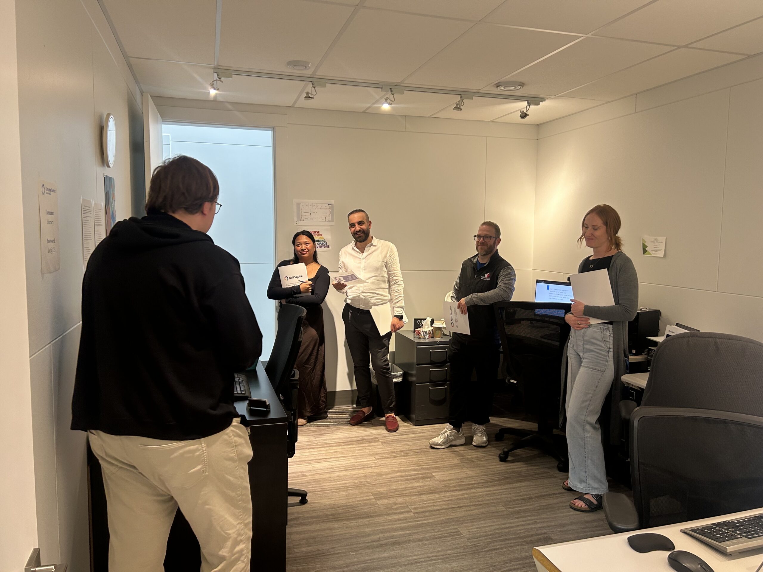 Neil Squire staff and attendees at the open house.